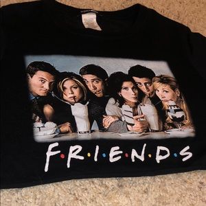 Friends TV Show Cropped Top in Black